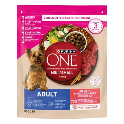 Purina One Dog Mini Adult con Manzo e Riso 800 gr