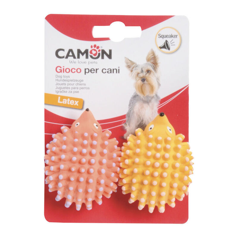 Camon Gioco per cani riccio in latex con squeaker 2 pz