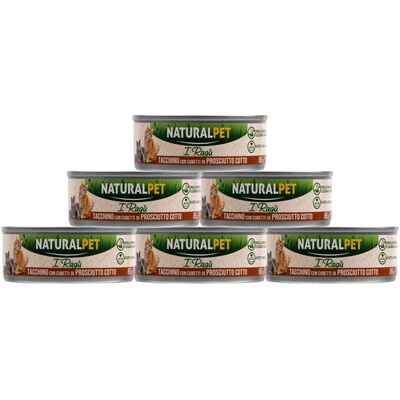 Naturalpet Cat I rag&ugrave; Tacchino con cubetti di prosciutto cotto 85gr