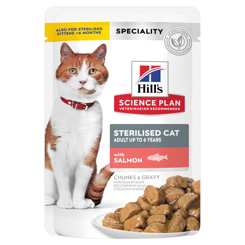 Hill's Science Plan Cat Adult Sterilised con Salmone 85 gr