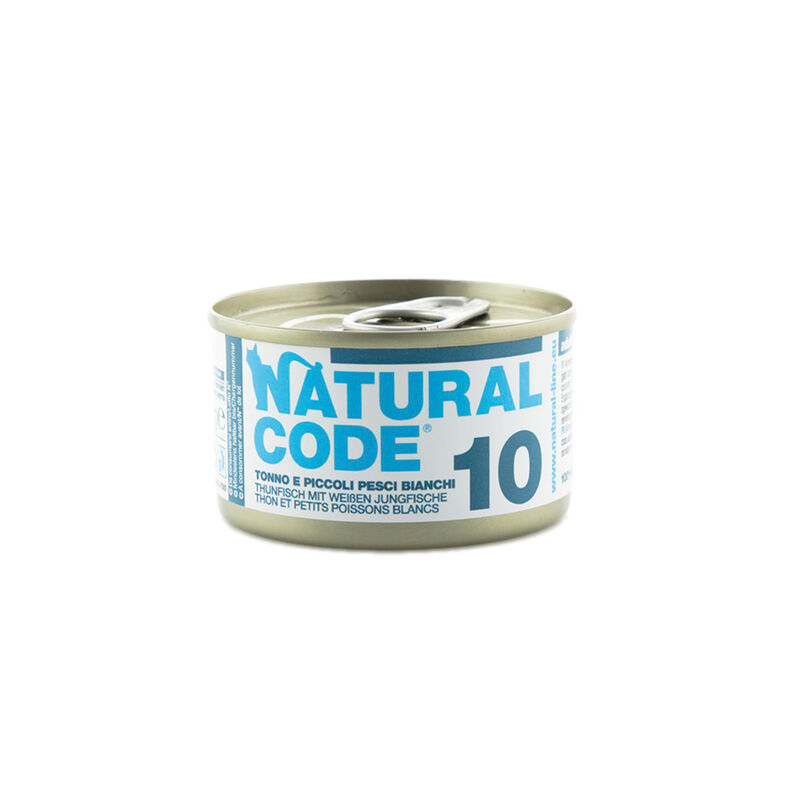 Natural Code Cat Tonno e Piccoli Pesci Bianchi 85g n.10