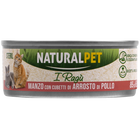 Naturalpet Cat Sterilised I ragù Manzo con cubetti di arrosto di pollo 85gr