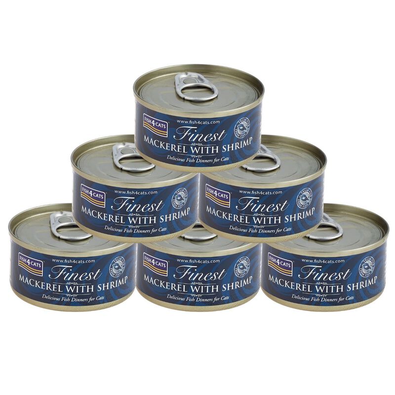 Fish4Cats Finest Cibo Umido per gatti Sgombro e Gamberetti 70 gr