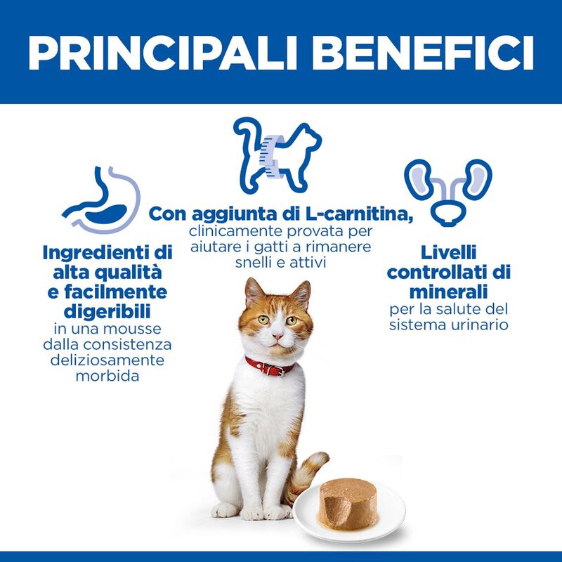Hill's Science Plan Sterilised Adult Mousse per gatti sterilizzati con Salmone 85 gr
