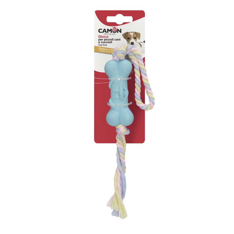 Camon Gioco Osso in TPR con treccia in cotone 25cm