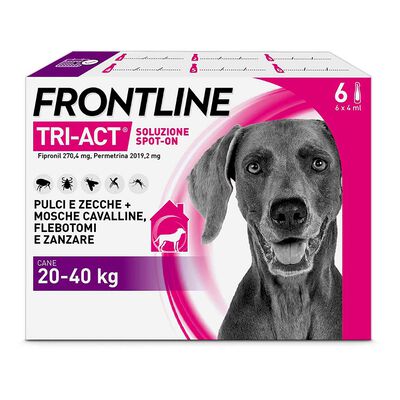 Frontline Tri-act antiparassitario cani 20-40 kg - 6 pipette 