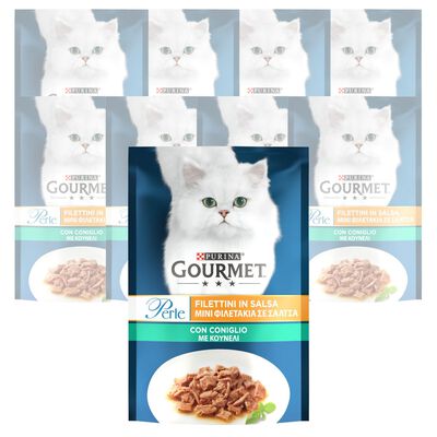 Gourmet Perle Cat Adult Filettini in Salsa con Coniglio 85 gr