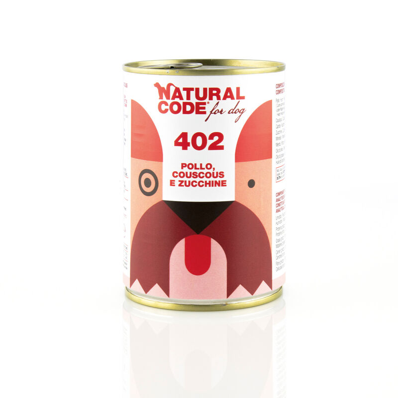 Natural Code Dog Adult Pollo, Couscous e Zucchine 400 gr