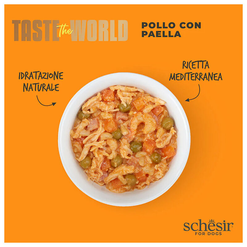 Schesir Taste the World Dog Adult Pollo con paella in brodo 150gr