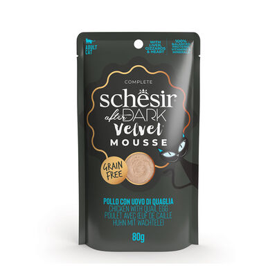 Schesir After Dark Cat Adult Velvet Mousse Pollo con Uova di quaglia 80 gr