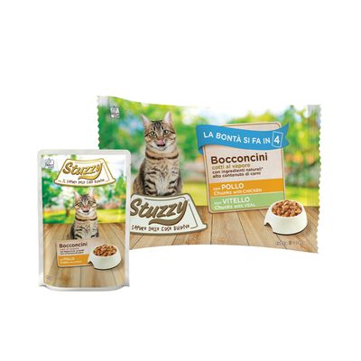 Stuzzy Cat Multipack Bocconcini Pollo e Vitello 4 x 85 gr