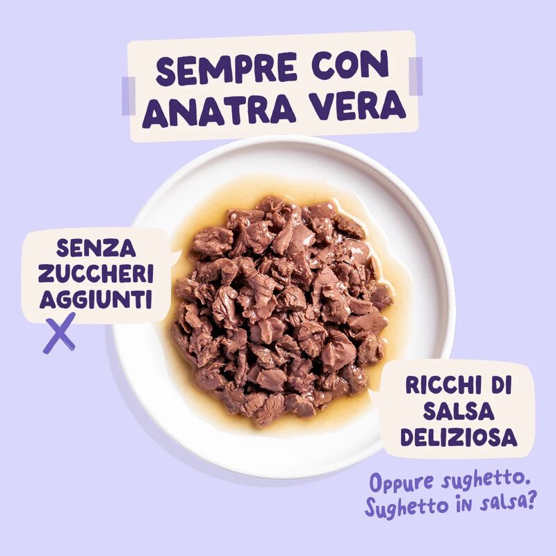 Edgard & Cooper Bocconcini in Salsa per gatti con Tacchino e Anatra 85 gr