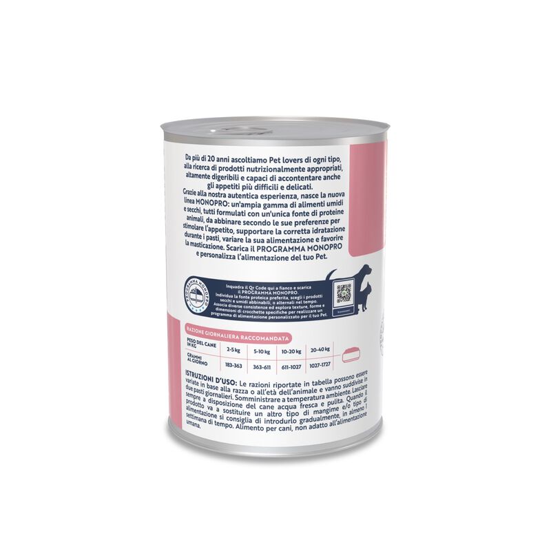 Monopro Bocconcini in Salsa per cani adulti con Maiale 415 gr