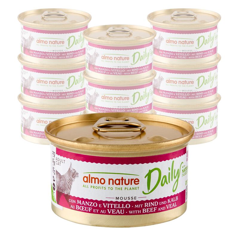 Almo Nature Cat Adult Daily Mousse con Manzo e Vitello 85 gr