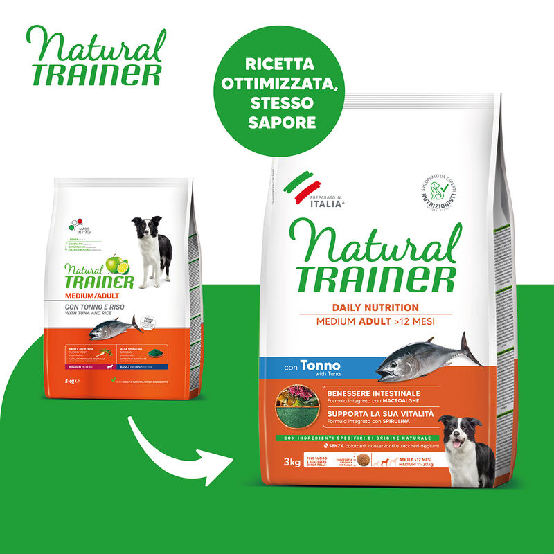 Natural Trainer Dog Adult Medium Tonno 3 kg