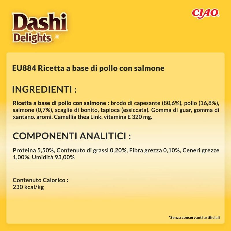 Ciao Dashi Delights Silky Broth Brodo Dashi con straccetti di Pollo e Salmone 40 gr