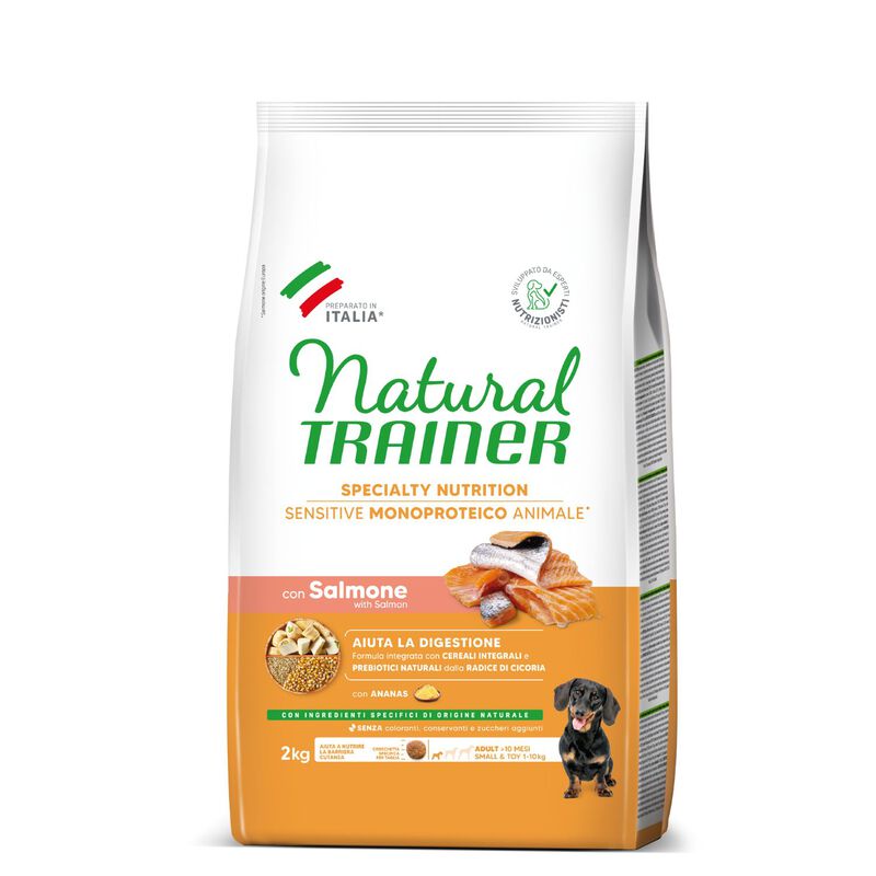 Natural Trainer Sensitive Dog No Gluten Small & Toy Adult con Salmone 2 kg