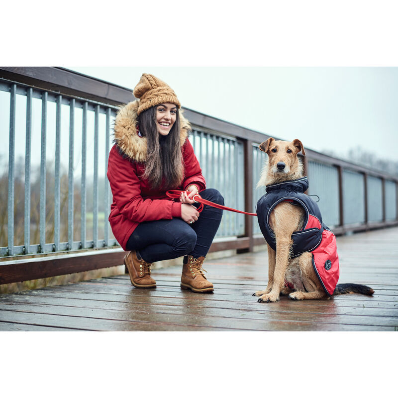 Hunter Impermeabile per cani Uppsala Cozy nero e rosso tg. 30