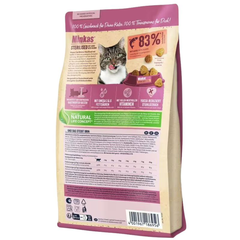 Happy Cat Minkas Sterilised Salmone 1,5 kg