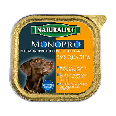 Naturalpet Dog Paté Monopro Quaglia 150 gr