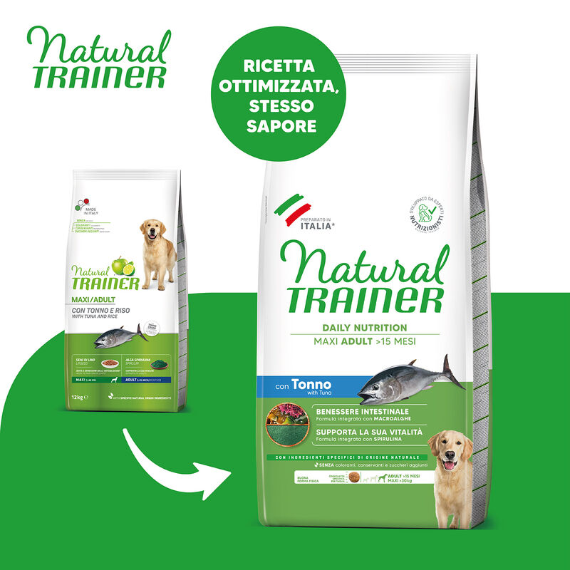 Trainer Natural Dog Maxi Adult Pesce e riso 12 kg