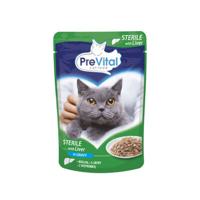 Prevital Cat Sterilised Filetti con Fegato in salsa 85gr