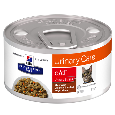 Hill's Prescription Diet Cat c/d Urinary Stress spezzatino con pollo e verdure aggiunte 82 gr.