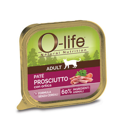 O-life Cat Adult: Patè di Prosciutto con Ortica - 85 gr