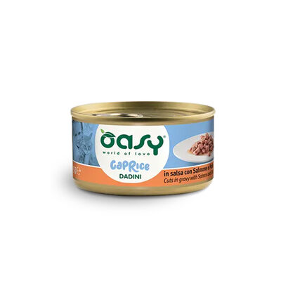 Oasy Caprice Cat Adult Dadini in salsa con Salmone e Pollo 85 gr