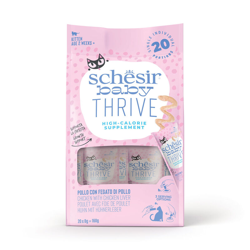Schesir Kitten Thrive Pollo con fegato di pollo 20 pz x 8 gr