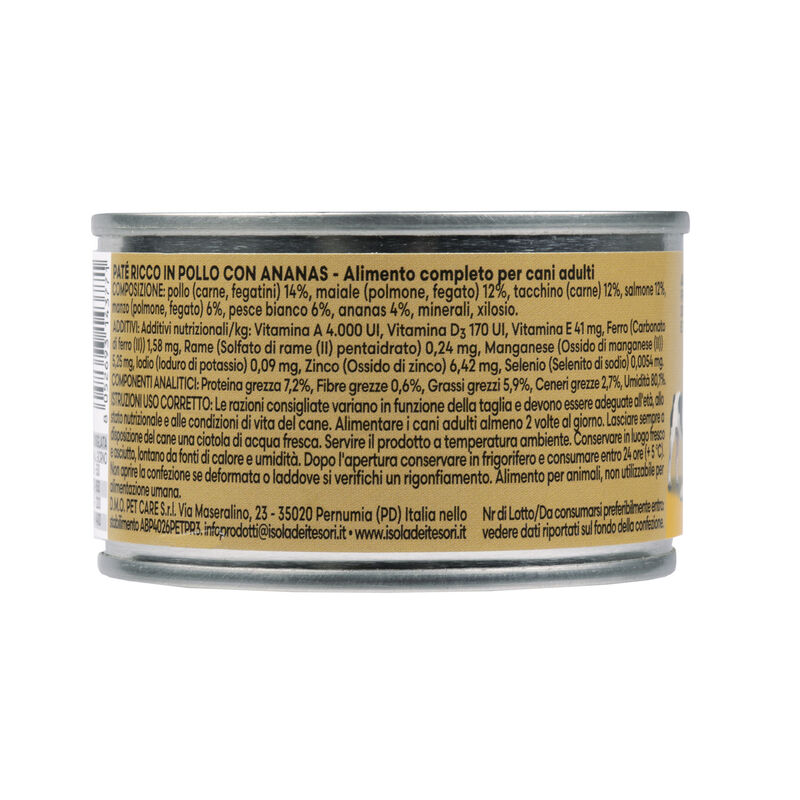 Naturalpet Premium Dog Adult Paté ricco in Pollo con ananas 150gr