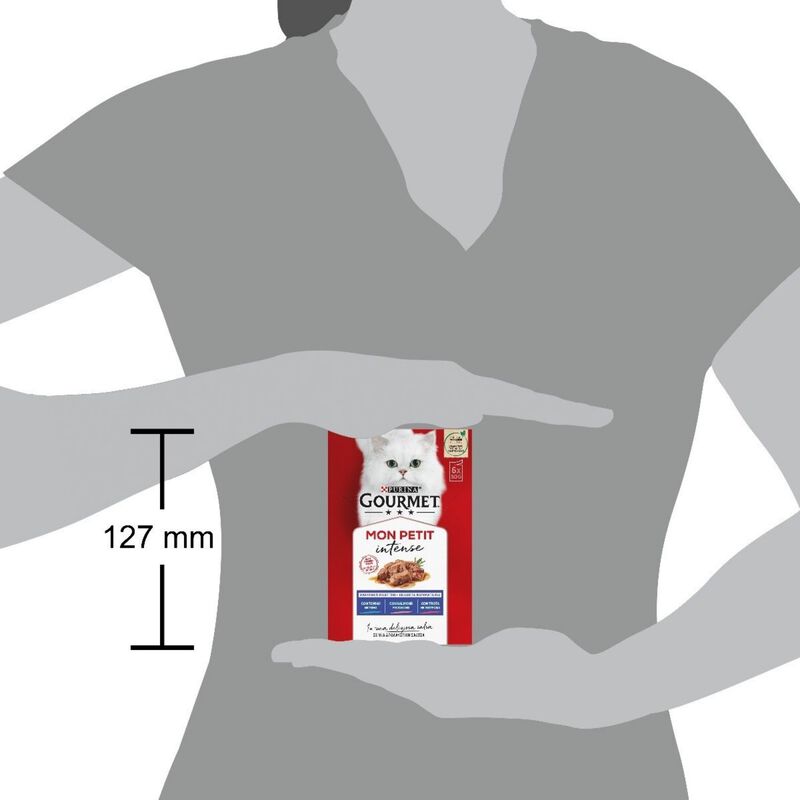 Gourmet Mon Petit Cat Adult con Tonno, Salmone, Trota 6 x 50 gr