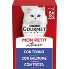 Gourmet Mon Petit Cat Adult con Tonno, Salmone, Trota 6 x 50 gr