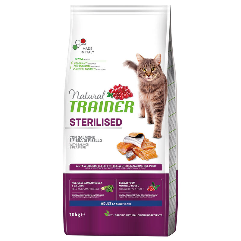 Natural Trainer Cat Adult Sterilised Salmone 10 kg