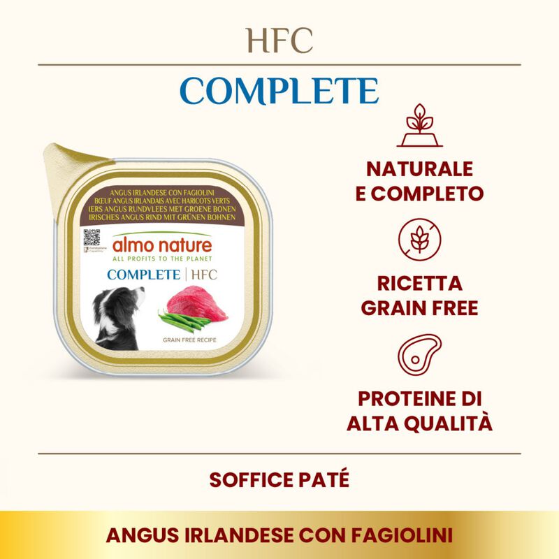 Almo Nature HFC Dog Adult con Angus Irlandese 85 gr 