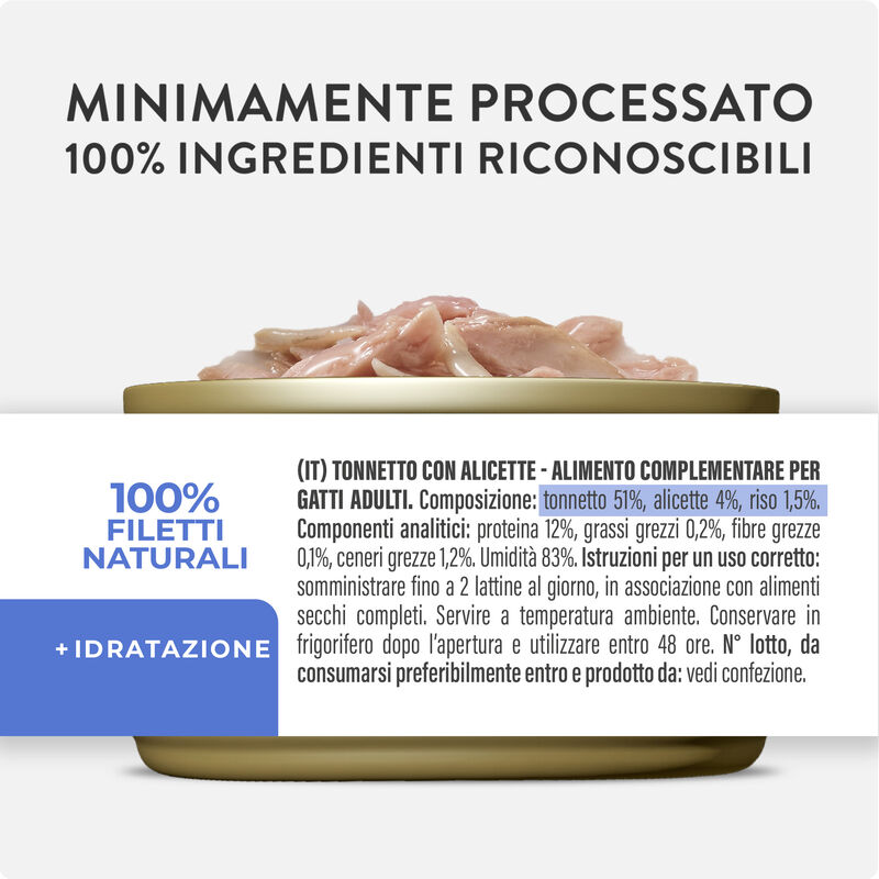 Schesir Cat Tonnetto con Alicette in brodo 70 gr