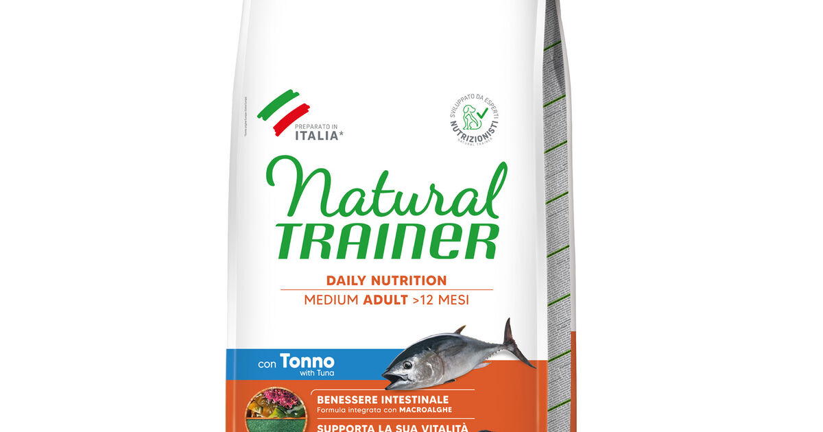 Trainer Natural Cibo Per Cani Medium Adult | Con Tonno E Alga Spirulina | 12 Mesi+, 3 Kg - Foto 6