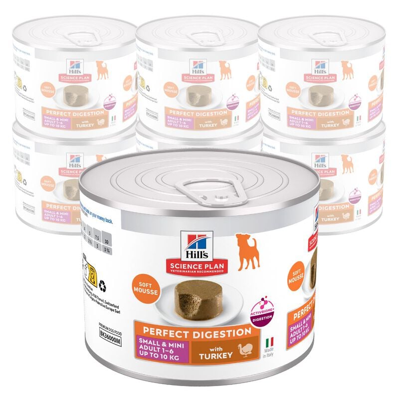 Hill's Science Plan Perfect Digestion Dog Adult Small & Mini Mousse tacchino 200 gr
