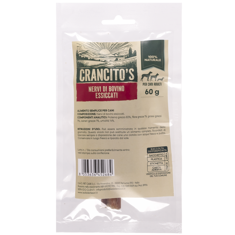 Crancito's Dog Adult nervi di bovino essiccati 60 gr