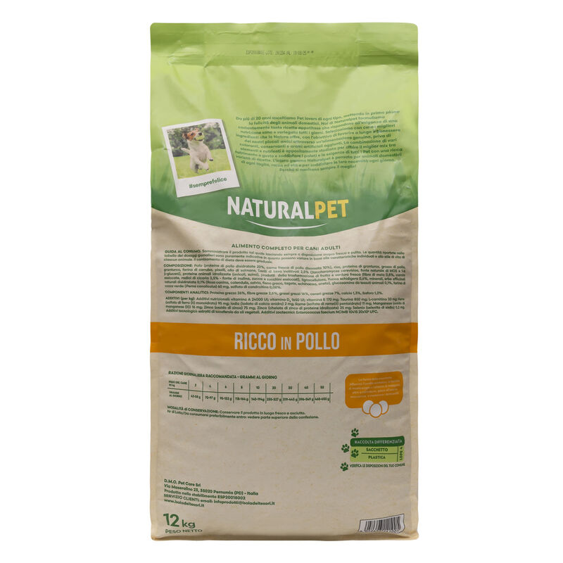 Naturalpet Dog Adult All Breed Ricco in Pollo 12 kg