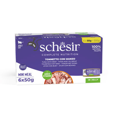 Schesir Complete Nutrition Gatto Tonno e manzo jelly 6x50g