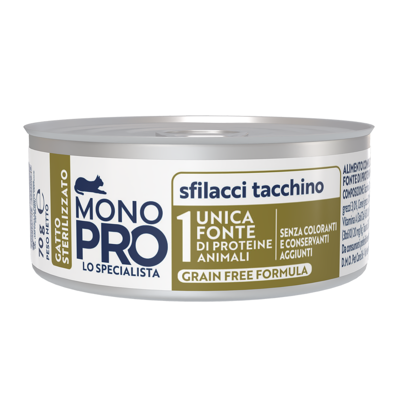 Monopro Cat Steril Sfilacci tacchino 70gr