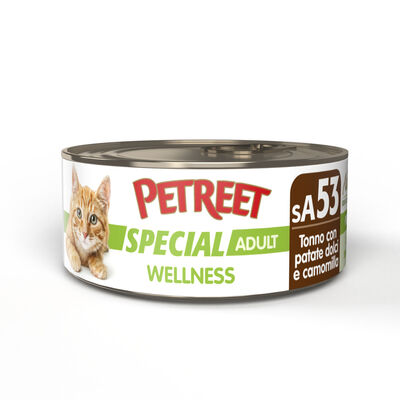 Petreet Wellness Cat Adult Tonno con Patate dolci e Camomilla 70 gr