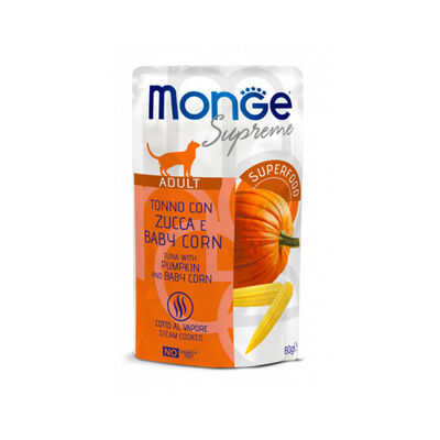 Monge Supreme Cat Adult Tonno con Zucca e Baby corn 80 gr