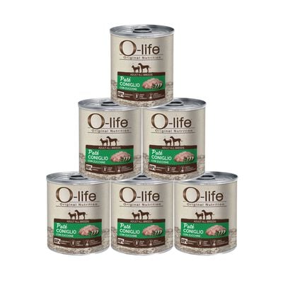 O-life Adult All Breeds Pat&eacute; Coniglio con Zucchine 400g