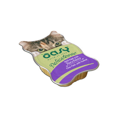 Oasy Cat Adult Delicatesse Paté con Tacchino Vaschetta 85 gr