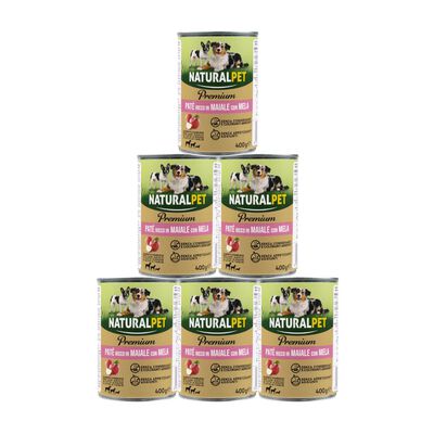 Naturalpet Premium Dog Adult Pat&eacute; ricco in Maiale con mela 400 gr