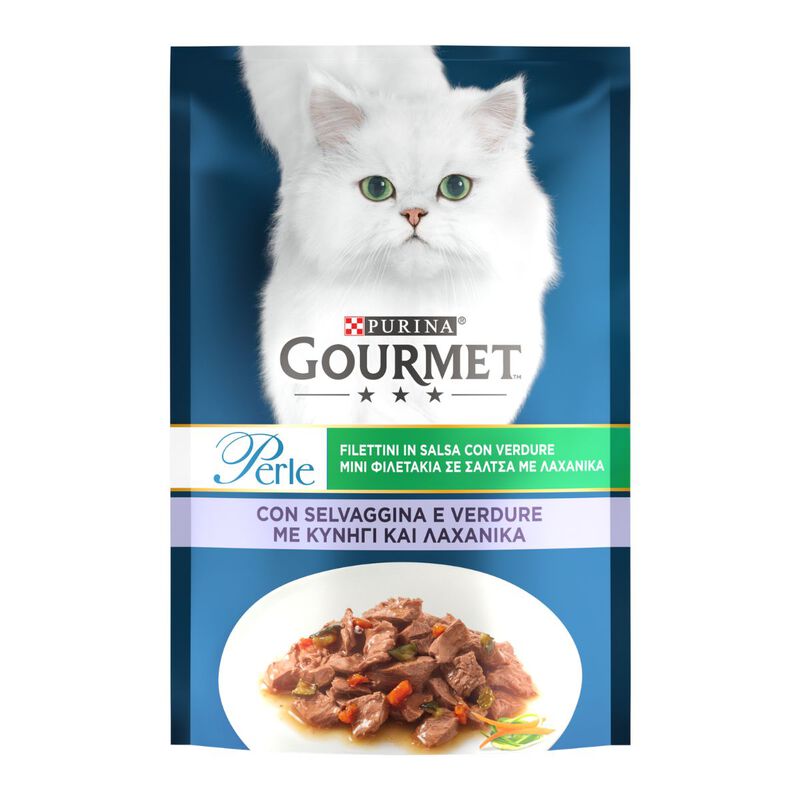 Gourmet Perle Cat Adult Filettini in Salsa con Vitello e Verdure 85 gr