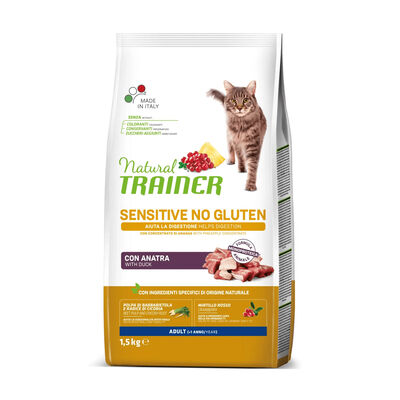 Natural Trainer Cat Adult Sensitive No Gluten con Anatra 1,5 kg