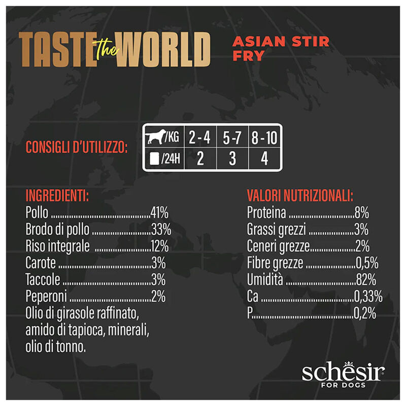 Schesir Taste the World Dog Adult Asian Stir Fry in brodo 150gr